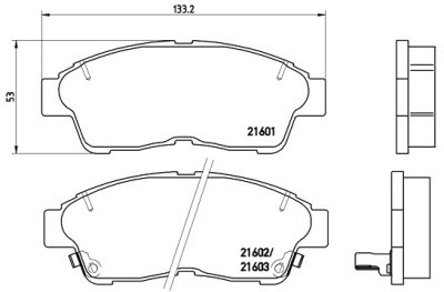 Set di 4 pastiglie freno BREMBO P 83 034