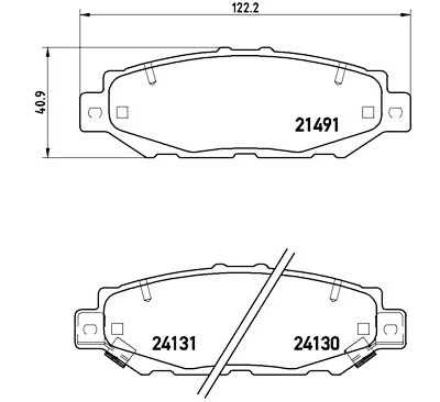 Set di 4 pastiglie freno BREMBO P 83 038
