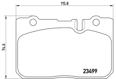 Set di 4 pastiglie freno BREMBO P 83 039