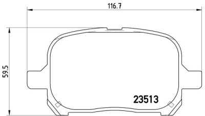 Set di 4 pastiglie freno BREMBO P 83 040