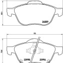 Set di 4 pastiglie freno BREMBO P 83 043