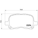 Set di 4 pastiglie freno BREMBO P 83 044