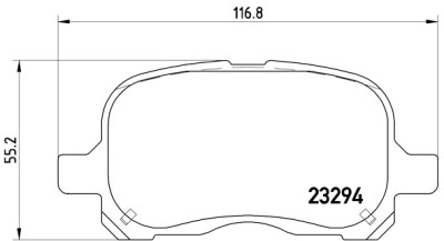Set di 4 pastiglie freno BREMBO P 83 044