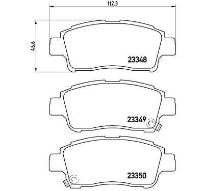 Set di 4 pastiglie freno BREMBO P 83 050