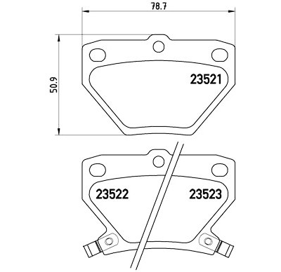 Set di 4 pastiglie freno BREMBO P 83 052