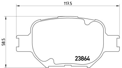 Set di 4 pastiglie freno BREMBO P 83 054