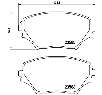 Set di 4 pastiglie freno BREMBO P 83 055