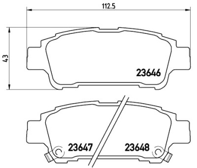 Set di 4 pastiglie freno BREMBO P 83 056