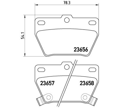 Set di 4 pastiglie freno BREMBO P 83 057