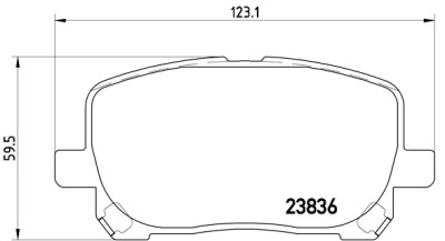 Set di 4 pastiglie freno BREMBO P 83 061