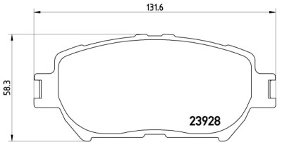 Set di 4 pastiglie freno BREMBO P 83 062