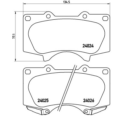 Set di 4 pastiglie freno BREMBO P 83 066