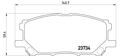 Set di 4 pastiglie freno BREMBO P 83 067