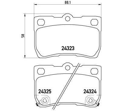 Set di 4 pastiglie freno BREMBO P 83 073