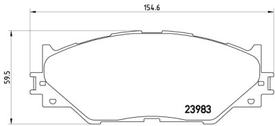 Set di 4 pastiglie freno BREMBO P 83 074