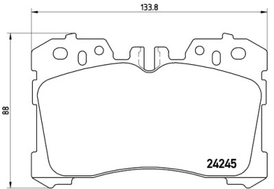 Set di 4 pastiglie freno BREMBO P 83 075