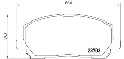 Set di 4 pastiglie freno BREMBO P 83 078