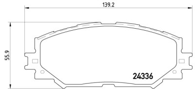 Set di 4 pastiglie freno BREMBO P 83 082