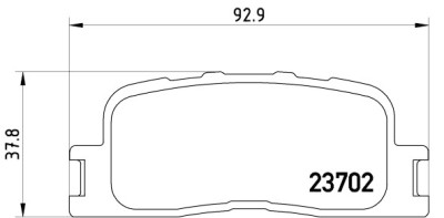 Set di 4 pastiglie freno BREMBO P 83 088