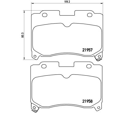 Set di 4 pastiglie freno BREMBO P 83 090