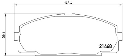 Set di 4 pastiglie freno BREMBO P 83 092