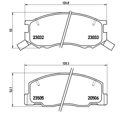 Set di 4 pastiglie freno BREMBO P 83 093