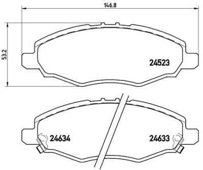 Set di 4 pastiglie freno BREMBO P 83 094