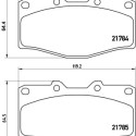 Set di 4 pastiglie freno BREMBO P 83 095
