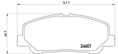 Set di 4 pastiglie freno BREMBO P 83 099