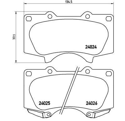 Set di 4 pastiglie freno BREMBO P 83 102