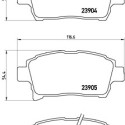Set di 4 pastiglie freno BREMBO P 83 103