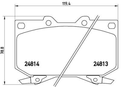Set di 4 pastiglie freno BREMBO P 83 108