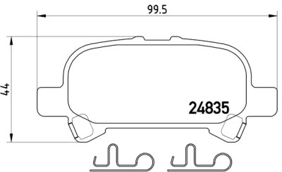 Set di 4 pastiglie freno BREMBO P 83 110