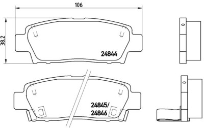 Set di 4 pastiglie freno BREMBO P 83 111