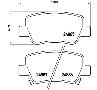 Set di 4 pastiglie freno BREMBO P 83 112