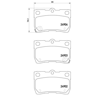 Set di 4 pastiglie freno BREMBO P 83 113