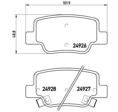 Set di 4 pastiglie freno BREMBO P 83 114