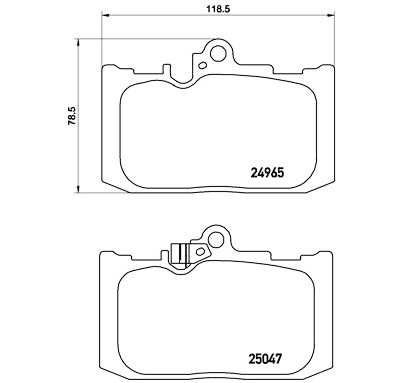 Set di 4 pastiglie freno BREMBO P 83 131