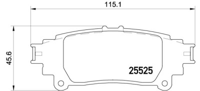 Set di 4 pastiglie freno BREMBO P 83 132