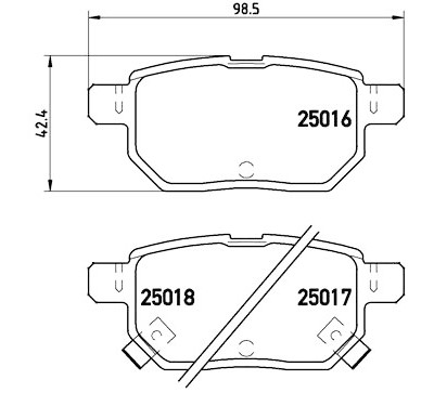Set di 4 pastiglie freno BREMBO P 83 133