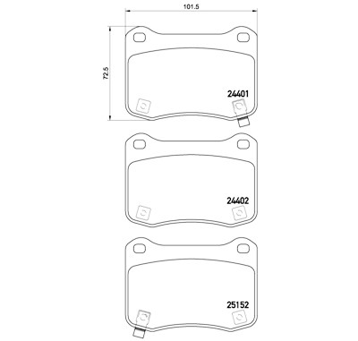 Set di 4 pastiglie freno BREMBO P 83 134
