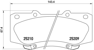 Set di 4 pastiglie freno BREMBO P 83 140