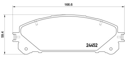 Set di 4 pastiglie freno BREMBO P 83 145