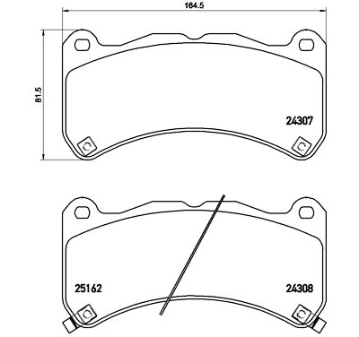 Set di 4 pastiglie freno BREMBO P 83 146