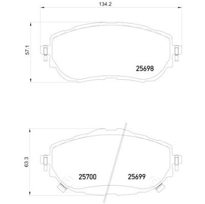 Set di 4 pastiglie freno BREMBO P 83 150