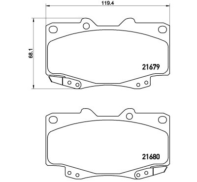 Set di 4 pastiglie freno BREMBO P 83 151