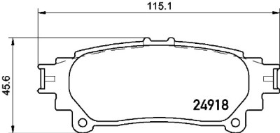Set di 4 pastiglie freno BREMBO P 83 152