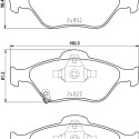 Set di 4 pastiglie freno BREMBO P 83 159