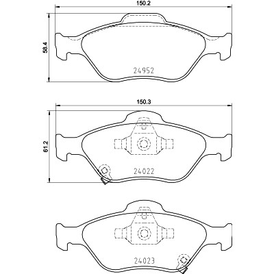 Set di 4 pastiglie freno BREMBO P 83 159