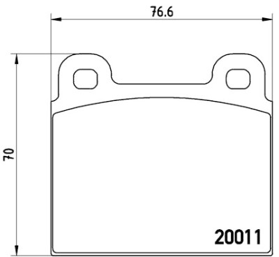 Set di 4 pastiglie freno BREMBO P 85 002